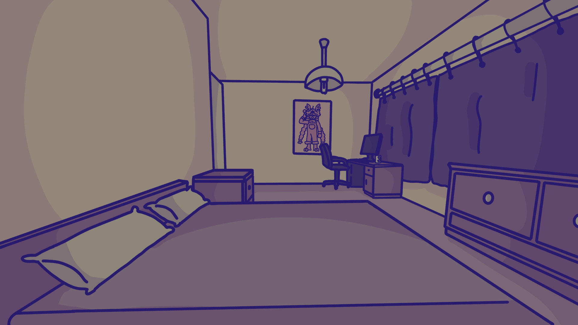 an illustration of a bedroom