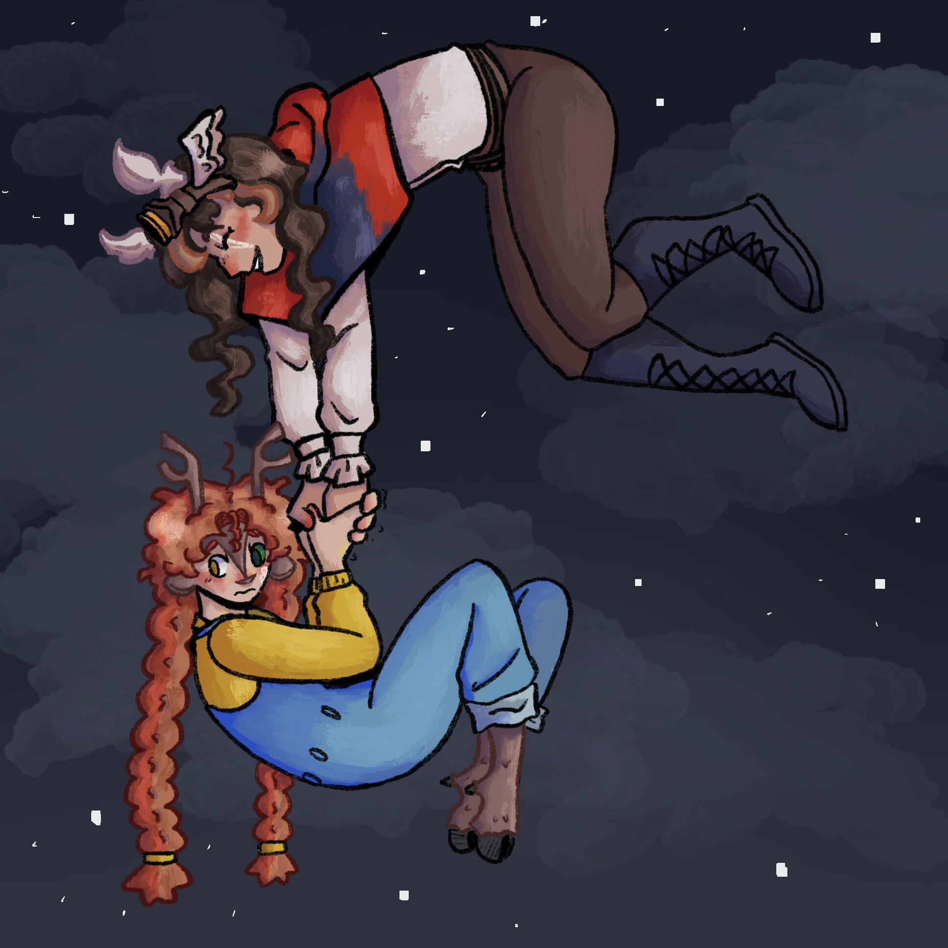 an illustration of Pearlescentmoon and Geminitay in Wild Life