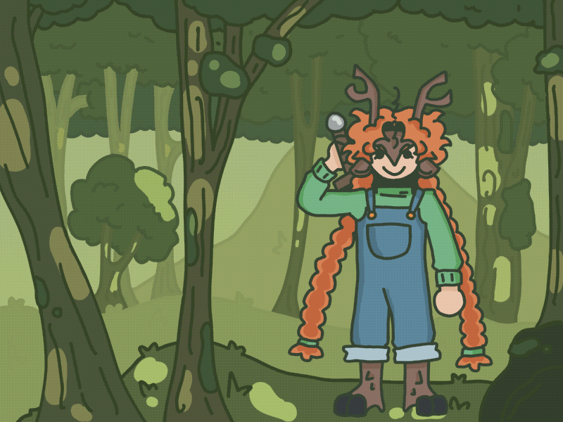 an animated looping gif of Geminitay swinging a sword